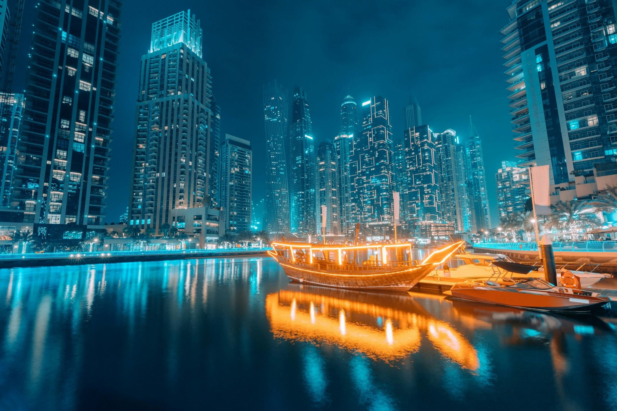 Dubai Marina at blue hour