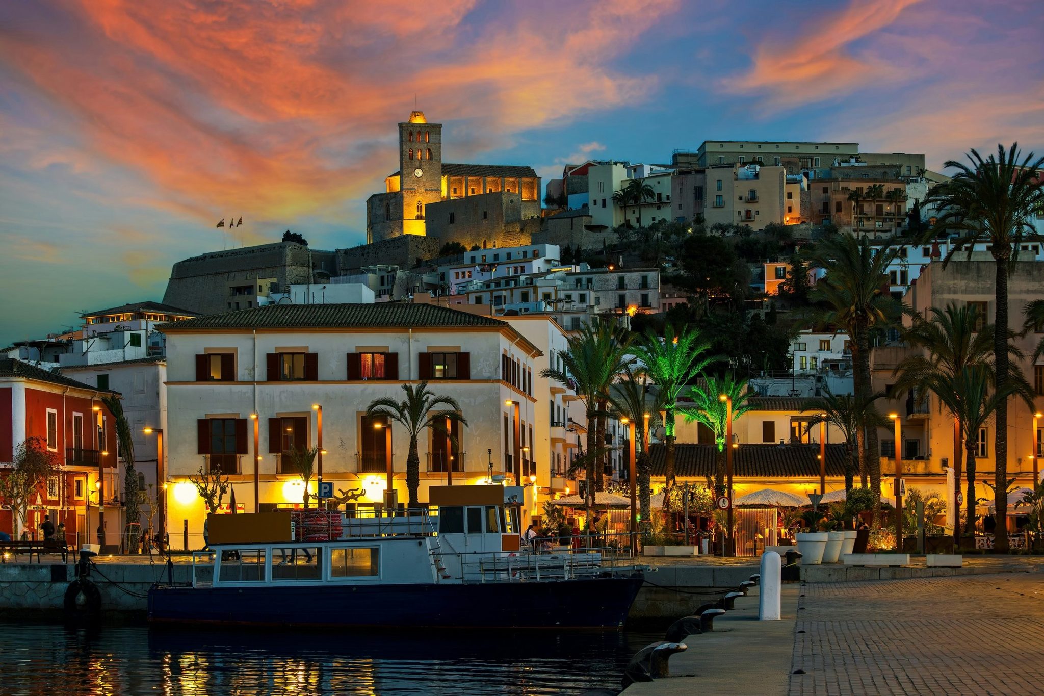 Ibiza Town at dusk